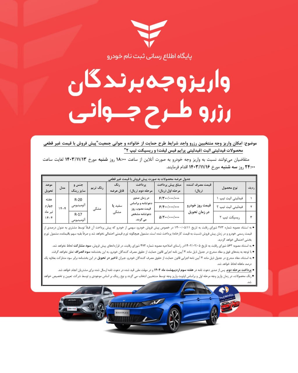 سایت ثبت نام بهمن موتور طرح مادران