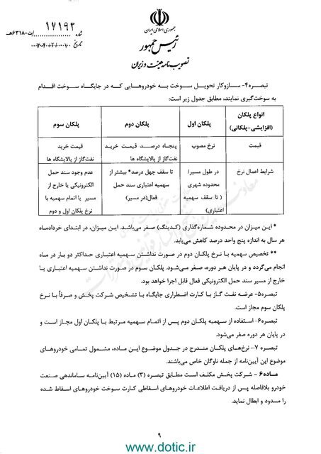 جزییات قیمت گازوئیل سه نرخی
