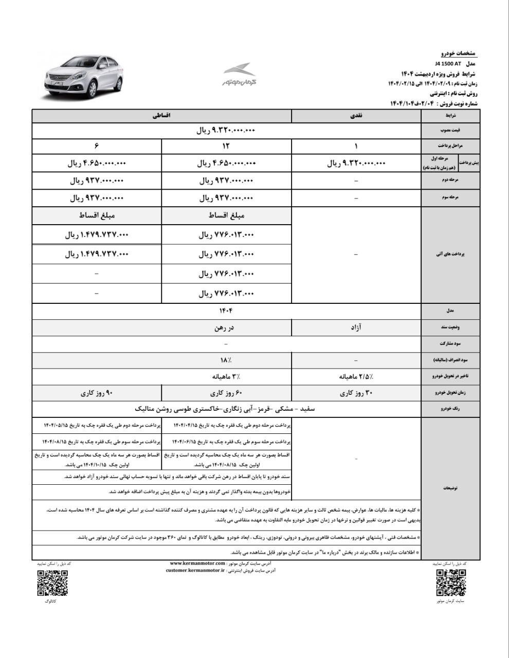 ثبت نام فروش فوق العاده و اقساطی کرمان موتور امروز ۹ اردیبهشت+ نحوه ثبت نام