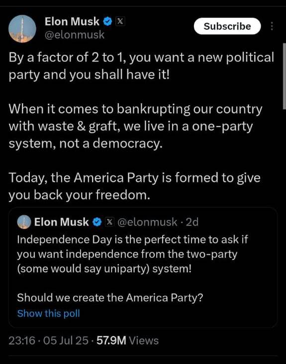 در حال ویرایش/ فعلا نخوانید/ همه چیز درباره حزب ایلان ماسک؛ طرفداران ارزهای دیجیتال متحد می‌شوند؟