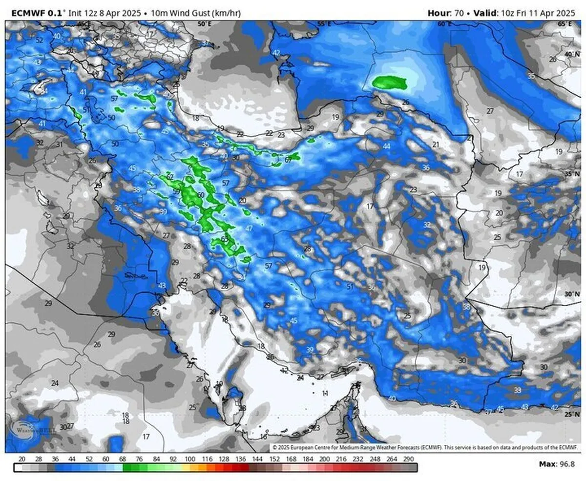 هواشناسی ایران امروز ۲۱ فروردین