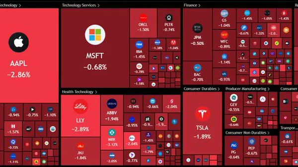 نابودی ۳۳۰ میلیارد دلار از بورس آمریکا در ۱۰ دقیقه