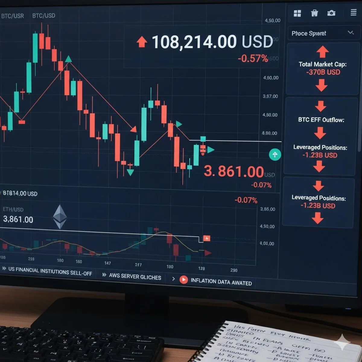 ریزش ادامه‌دار بازار کریپتو؛ بیت‌کوین به زیر ۱۱۰ هزار دلار رسید