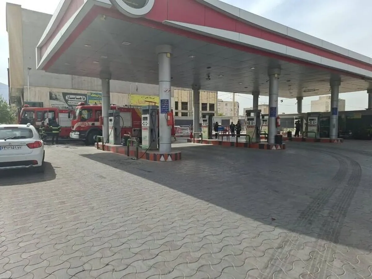 علت انفجار پمپ بنزین جهرم + عکس و فیلم