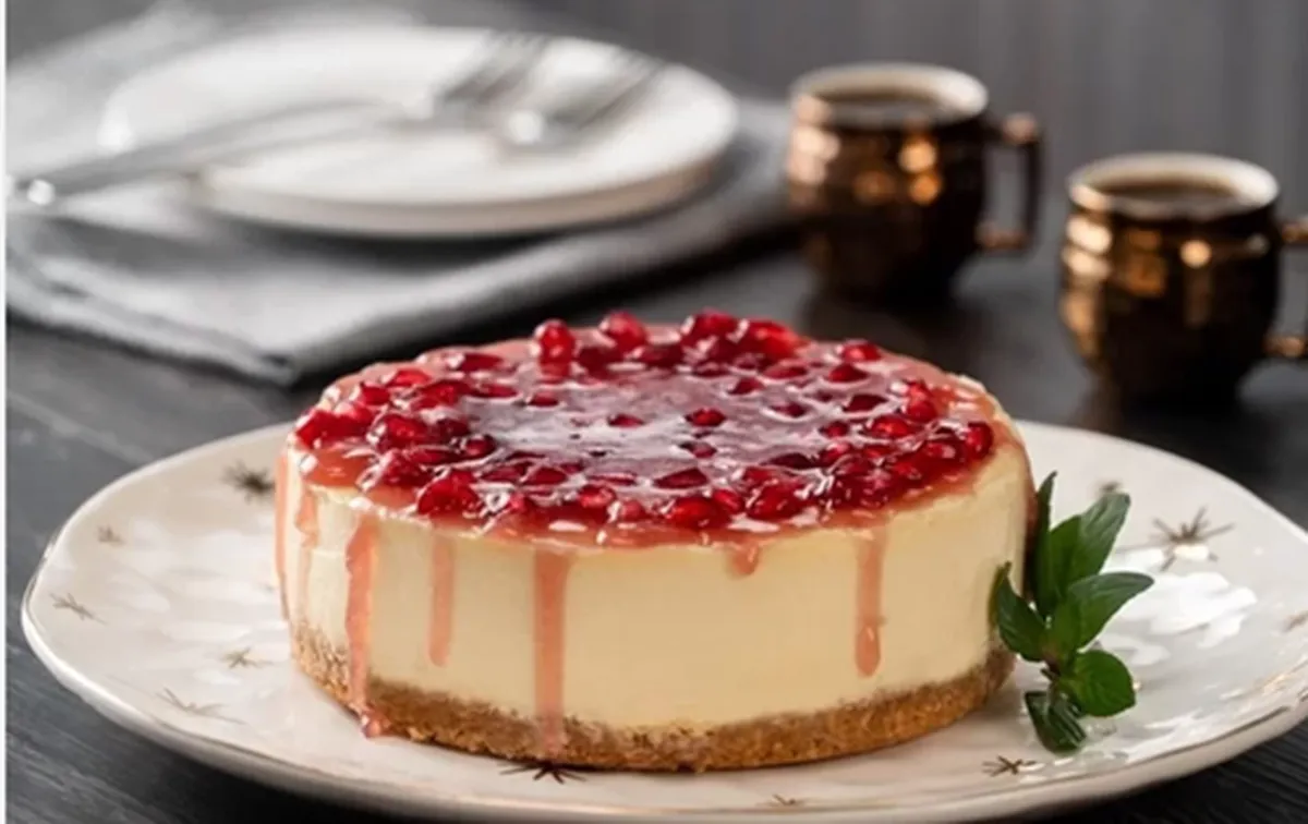 طرز تهیه چیز کیک یلدایی انار+ فیلم