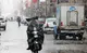 بارش برف در معابر تهران و خطر تصادفات زنجیره‌ای