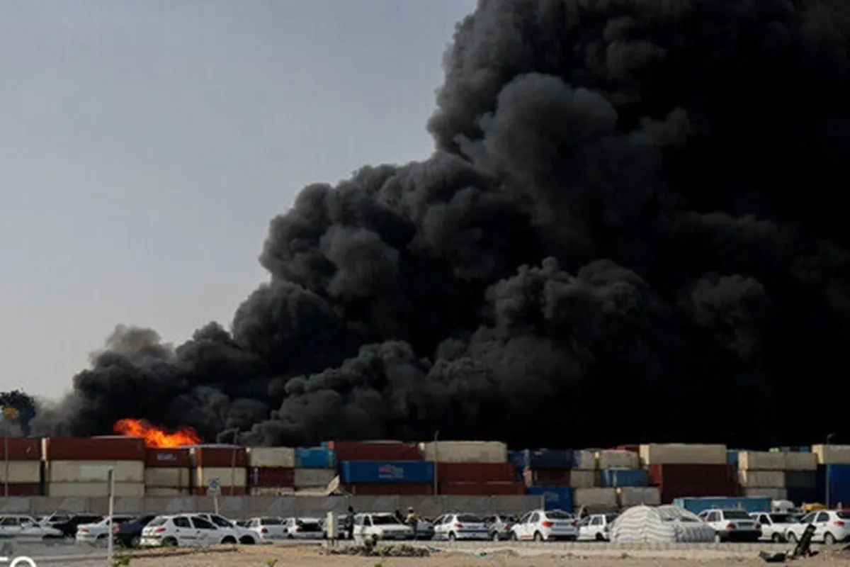 وضعیت خودروهای وارداتی بعد از انفجار در بندر شهید رجایی