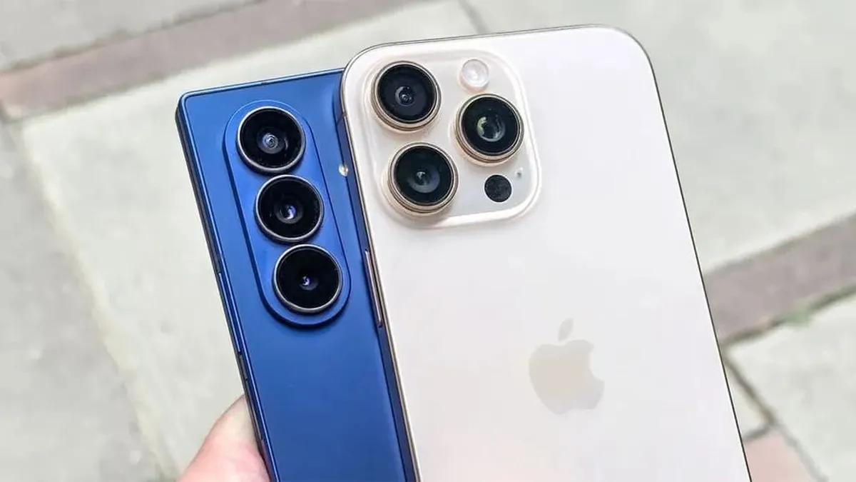 مقایسه زد فولد ۷ و آیفون ۱۶ پرو مکس