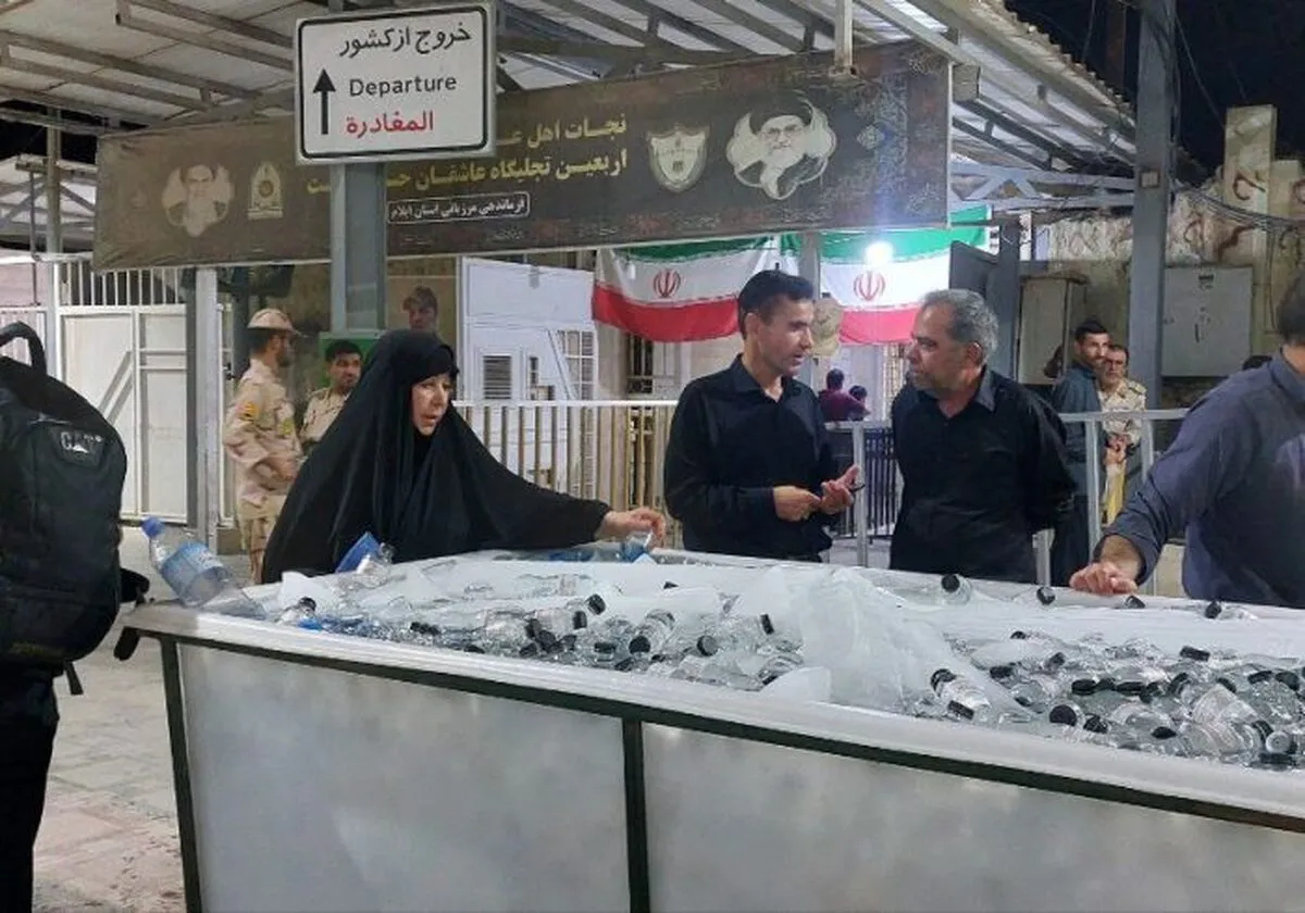 توزیع ۱۵ میلیون لیتر آب در مرزها برای زائران اربعین؛ سردخانه و انبار ۲۰۰۰ تنی مهران آماده است