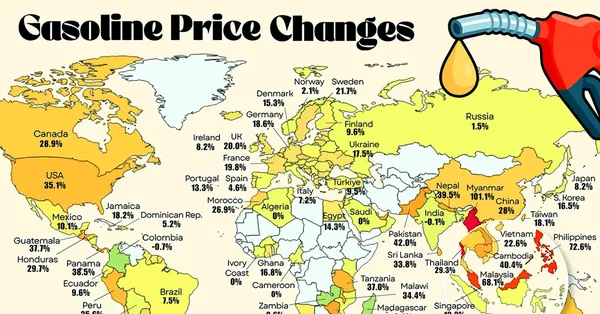 ردپای جنگ ایران در بازار بنزین ۱۲۸ کشور جهان