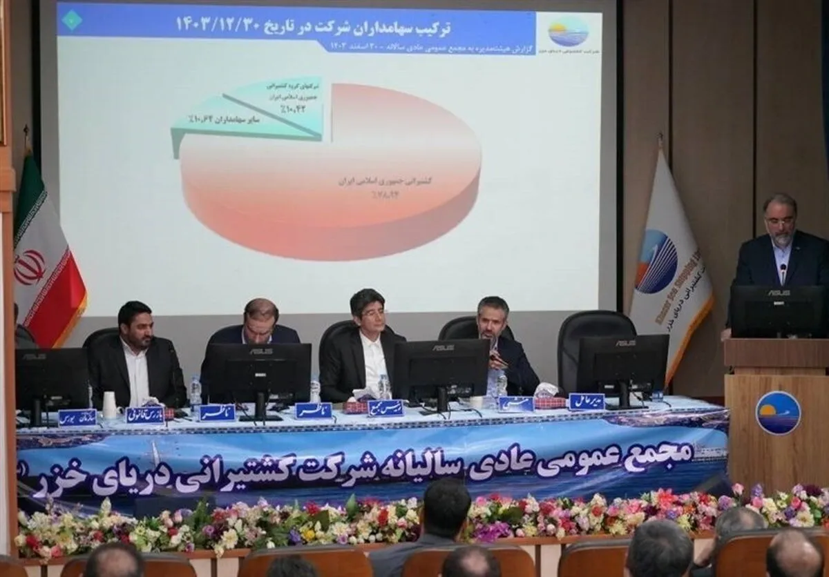 افزایش عملکرد و درآمد کشتیرانی دریای خزر در سال ۱۴۰۳/تقسیم سود ۳۶۰ ریالی به ازاء هر سهم