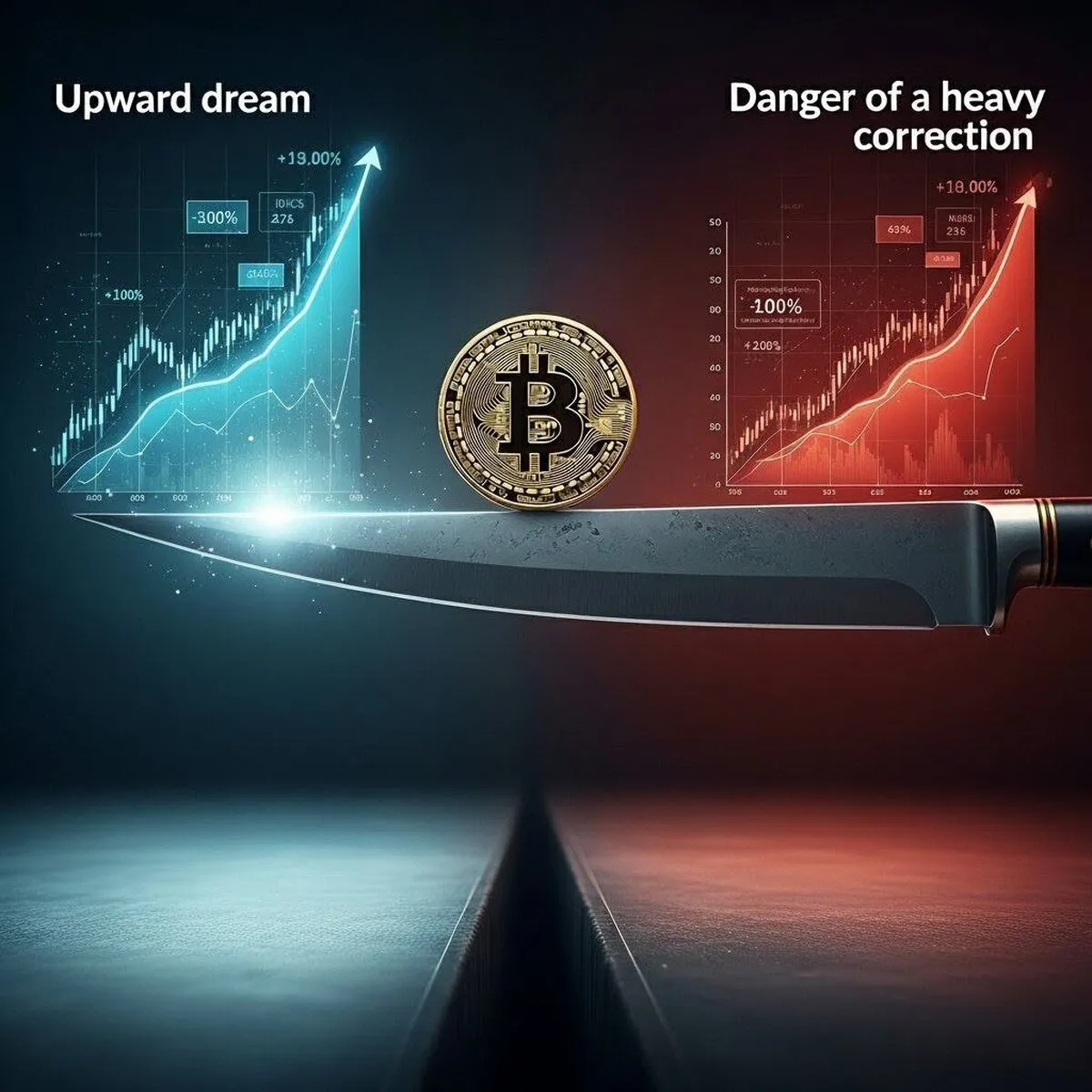 بیت‌کوین در لبه تیغ بین رویای صعود و خطر اصلاح سنگین