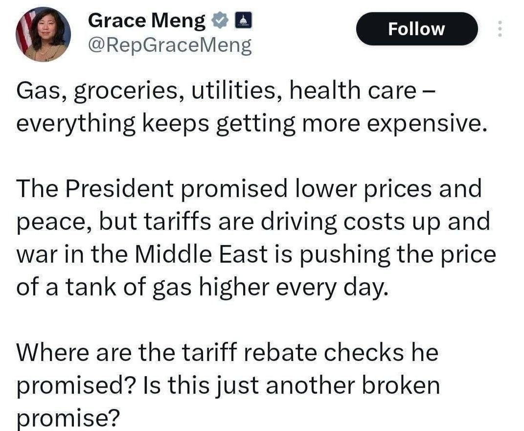 نماینده کنگره: همه‌چیز در آمریکا مدام گران‌تر می‌شود