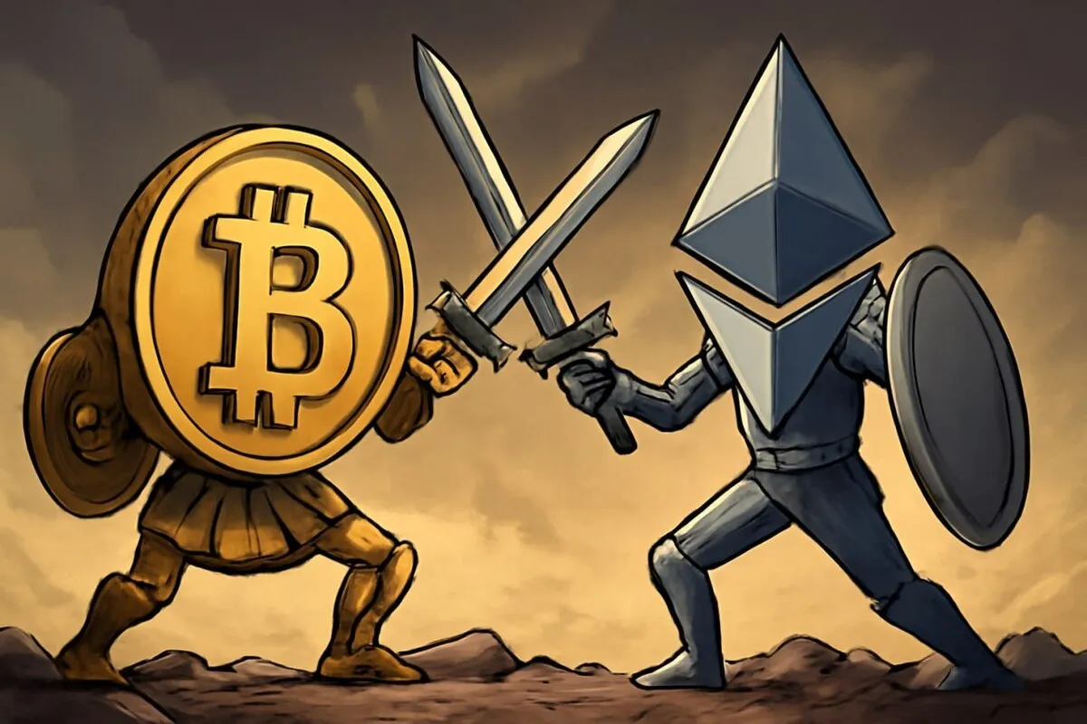 نبرد بیت‌کوین و اتریوم بر سر آینده بازار کریپتو