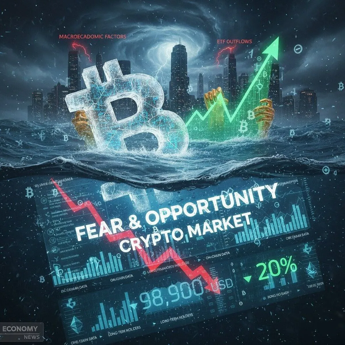 بیت‌کوین زیر ۱۰۰ هزار دلار؛ ترس و فرصت در بازار کریپتو