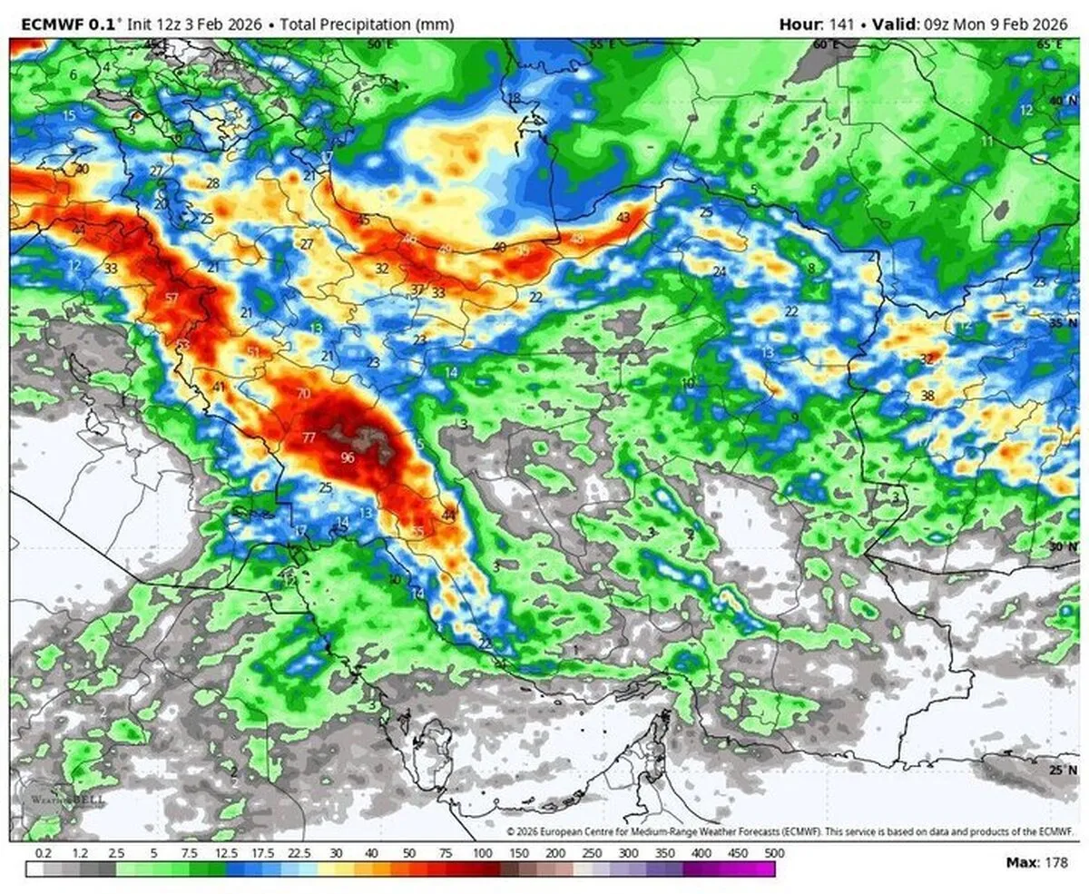 هشدار تشدید فعالیت سامانه بارشی در ۲۰ استان کشور تا پایان هفته