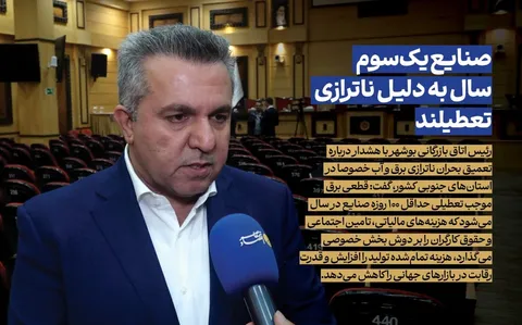 صنایع یک‌سوم سال به دلیل ناترازی تعطیلند