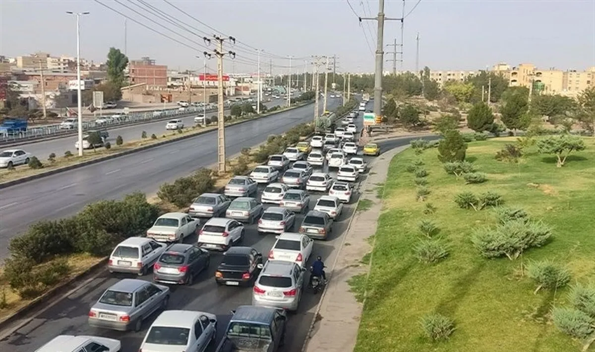 ترافیک سنگین در جاده چالوس