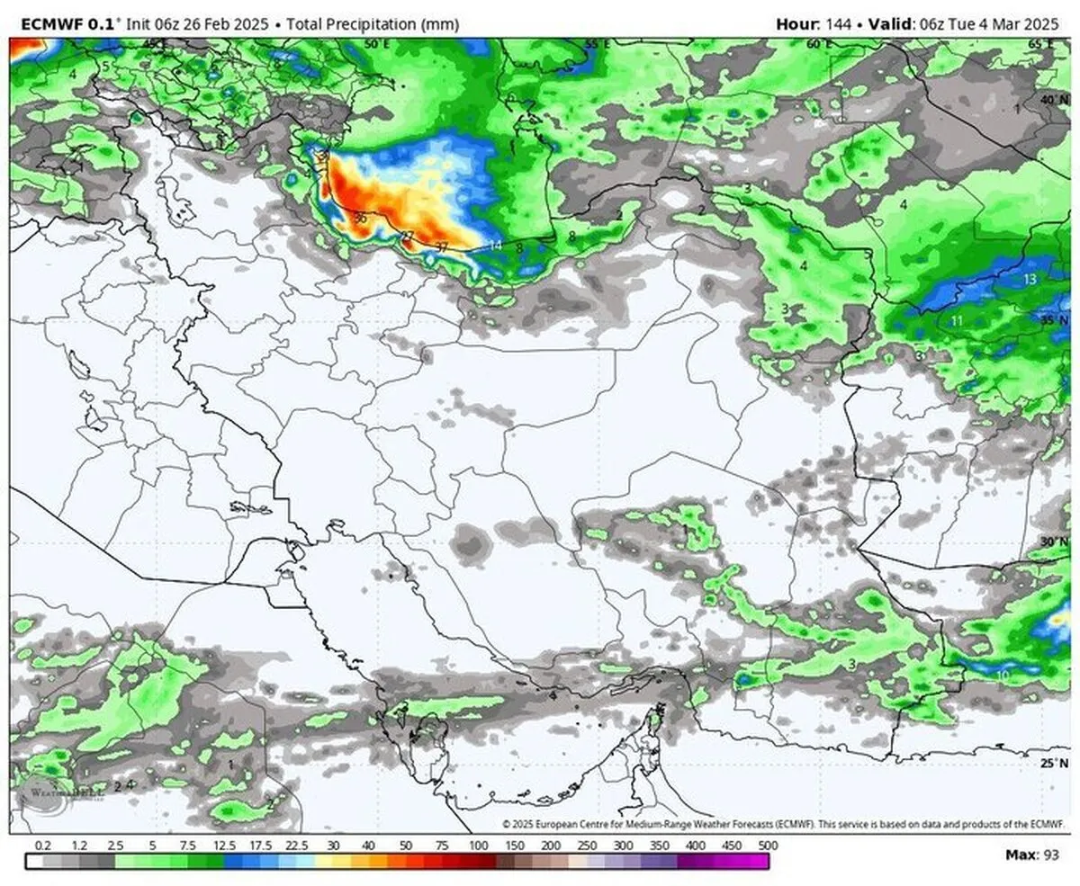 هواشناسی ایران امروز ۹ اسفند