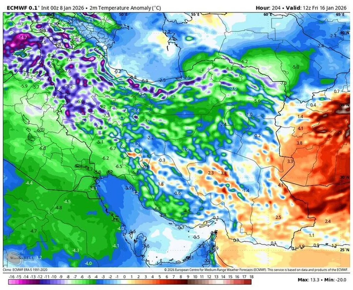 هشدار ورود سامانه بارشی جدید؛ هشدار بارش برف و یخبندان در ۲۸ استان